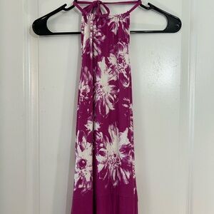 Ann Taylor Fuchsia and White Floral Top